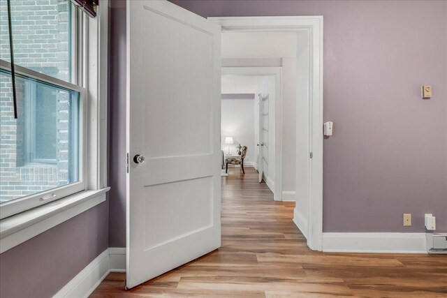79 Western Ave N Unit 305, Saint Paul, MN 55102 - hallway with healthy amount of natural light, baseboards, and light wood-type flooring