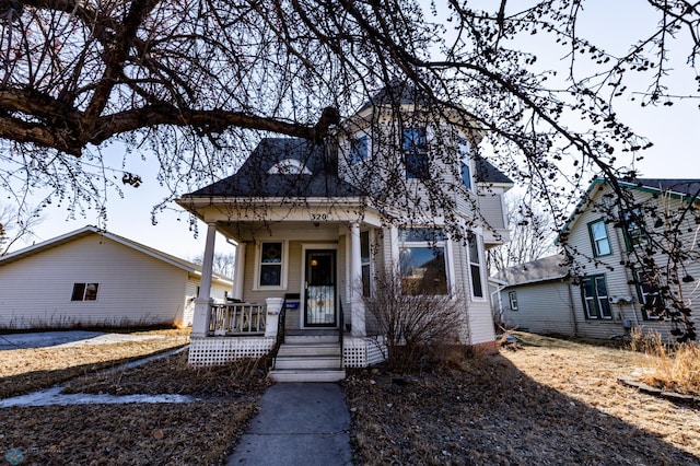 view of front of property with a porch