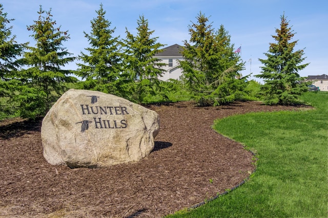 view of community sign