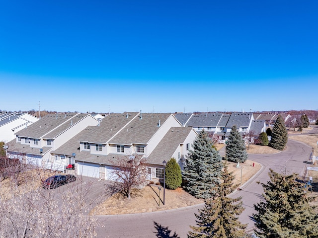 bird's eye view featuring a residential view