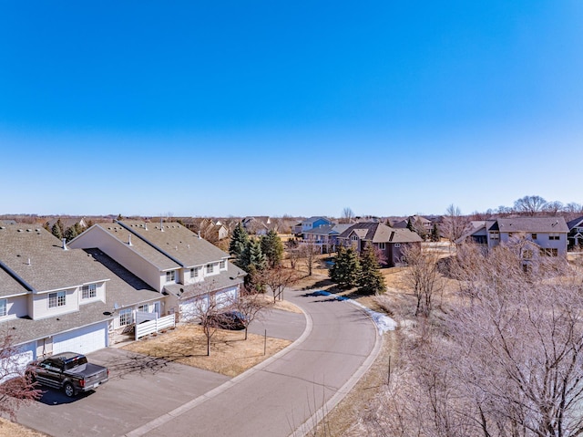 drone / aerial view featuring a residential view