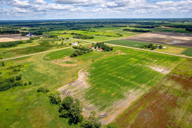 drone / aerial view featuring a rural view