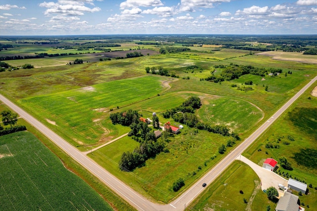 bird's eye view with a rural view