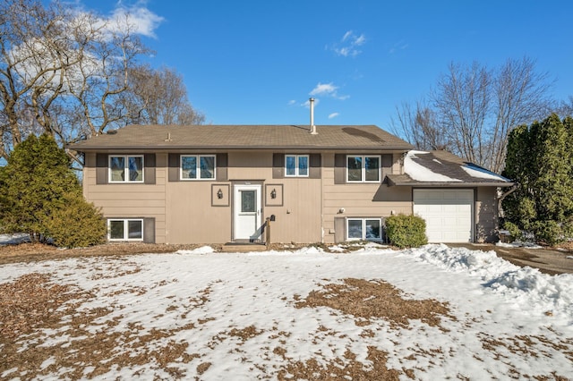 split foyer home with a garage