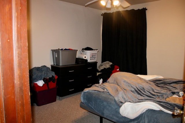 view of carpeted bedroom