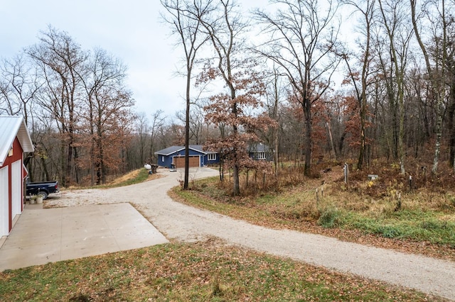 view of road featuring driveway