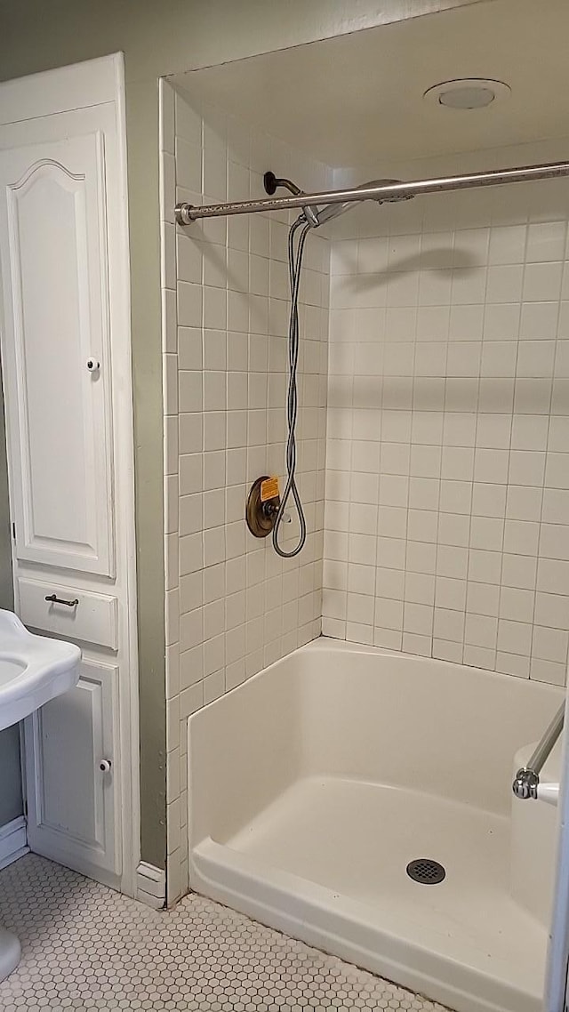 bathroom featuring tile patterned flooring