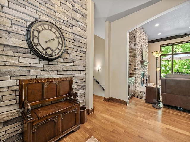 4350 Golfview Dr, Jordan, MN 55352 - hallway with light wood-style flooring and baseboards