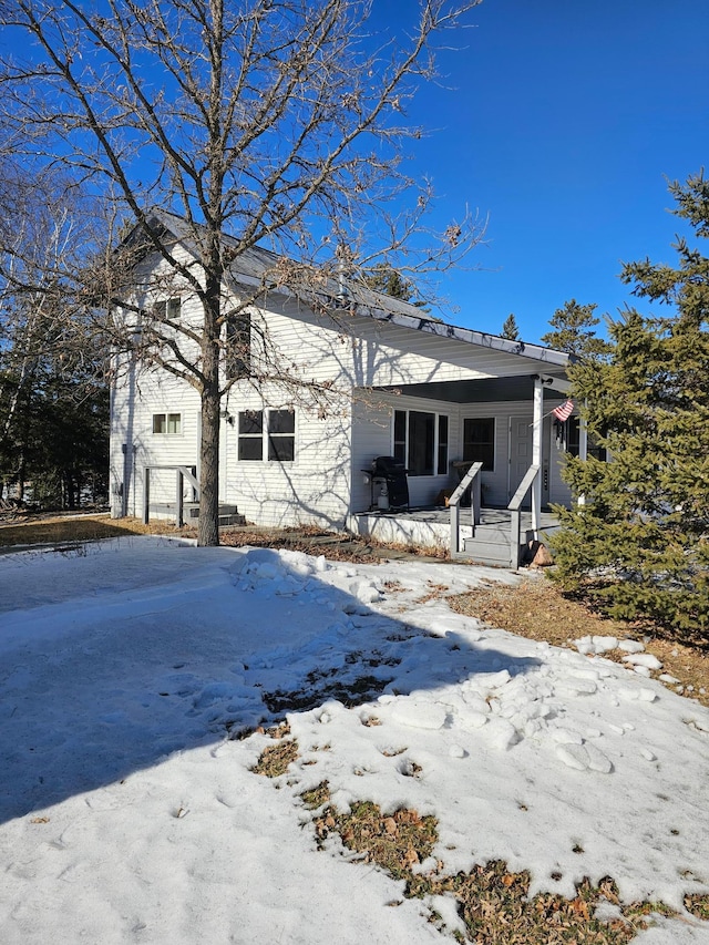 exterior space with a porch