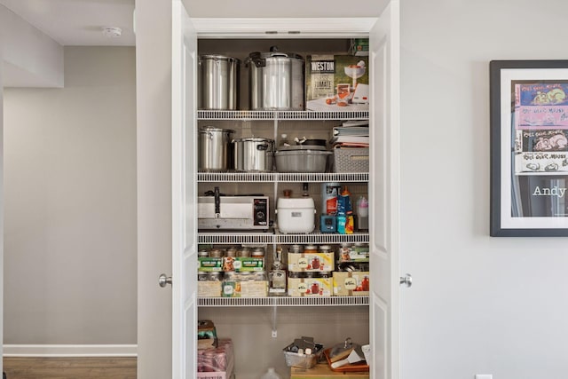 view of pantry