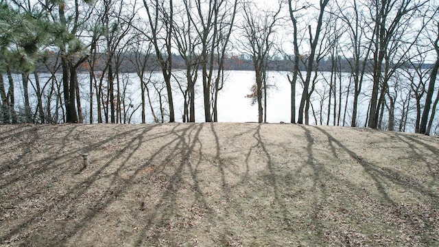 water view with a boat dock