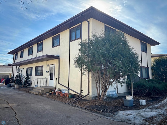 view of front of home with stucco siding