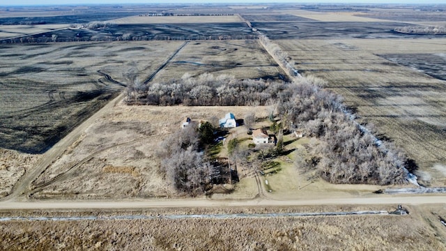 drone / aerial view with a rural view