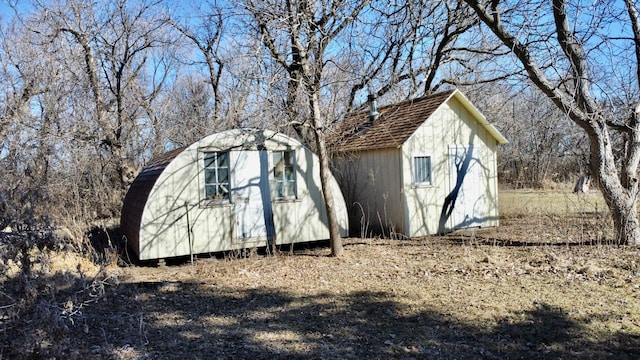 view of shed