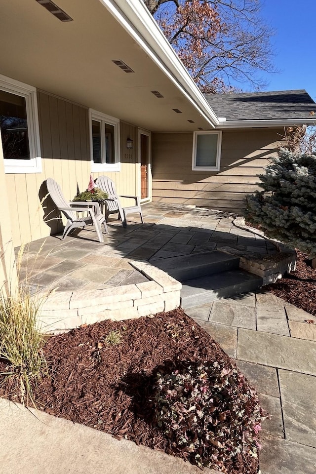 view of patio with visible vents