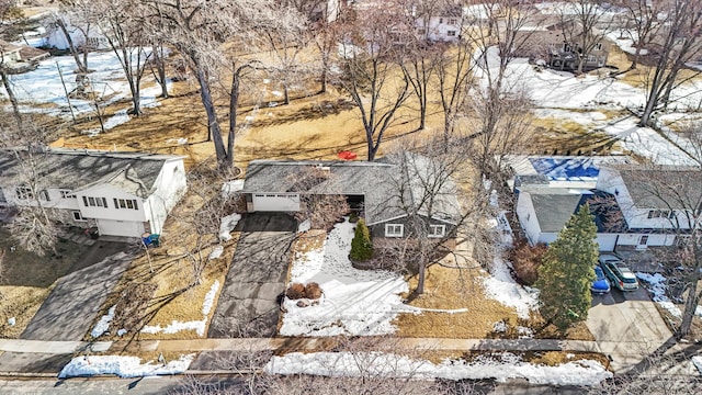 view of snowy aerial view