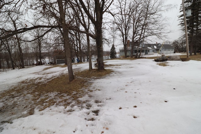 view of snowy yard