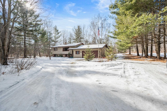 view of front of home featuring a garage