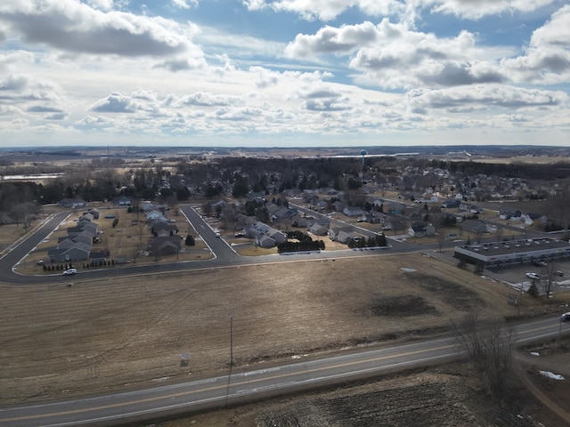 drone / aerial view with a residential view