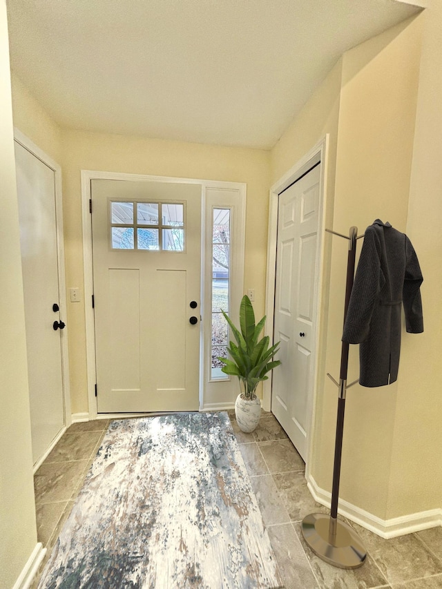 entryway with baseboards