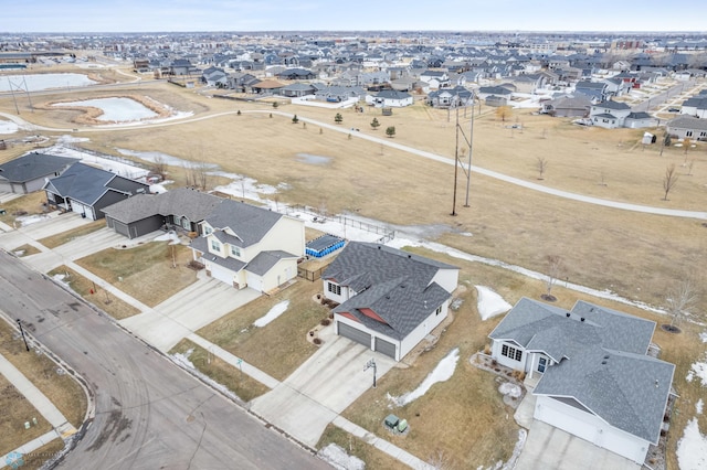 aerial view featuring a residential view