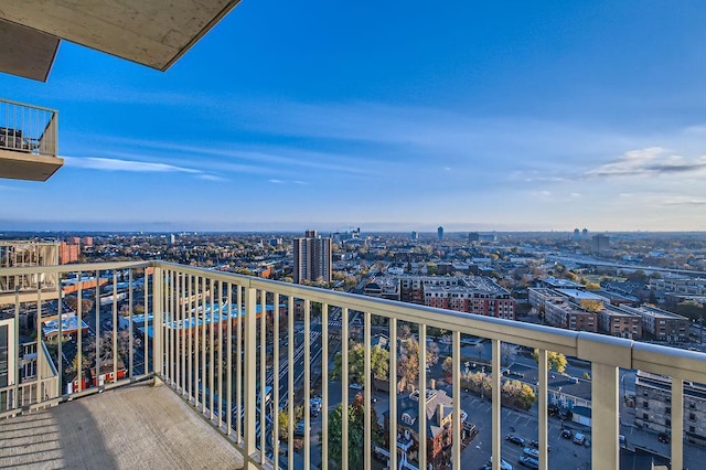 balcony with a city view