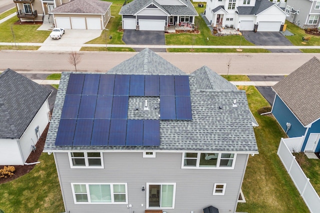 bird's eye view featuring a residential view