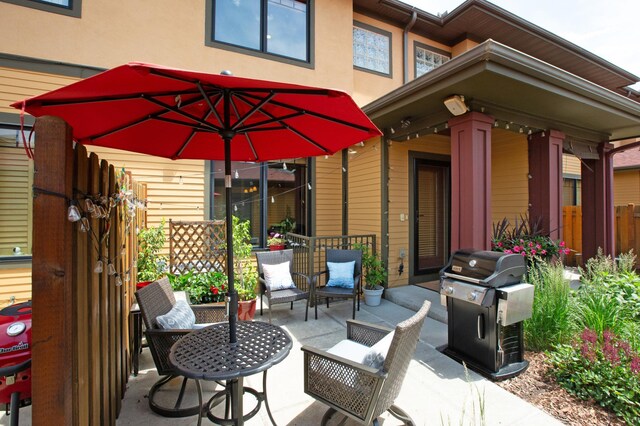 view of patio / terrace with grilling area