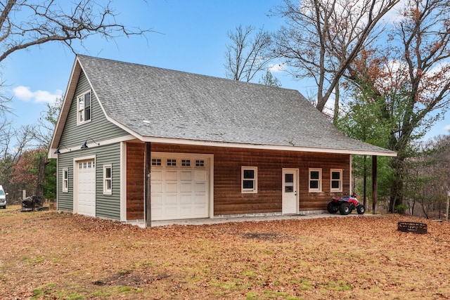 garage featuring a detached garage