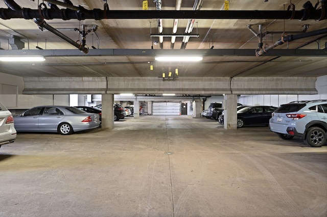 view of parking garage