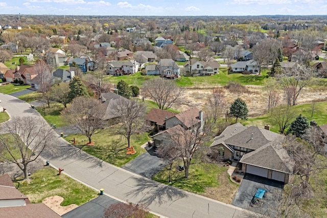 aerial view featuring a residential view