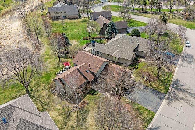 bird's eye view with a residential view
