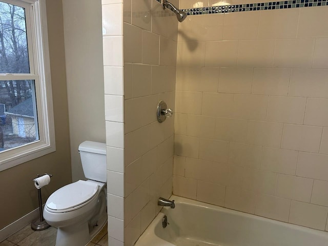 full bathroom featuring  shower combination and toilet