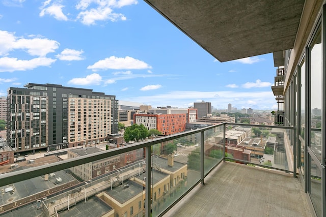 balcony with a view of city