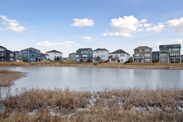 view of water feature featuring a residential view