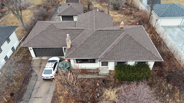 birds eye view of property