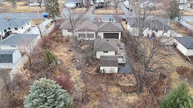 bird's eye view featuring a residential view