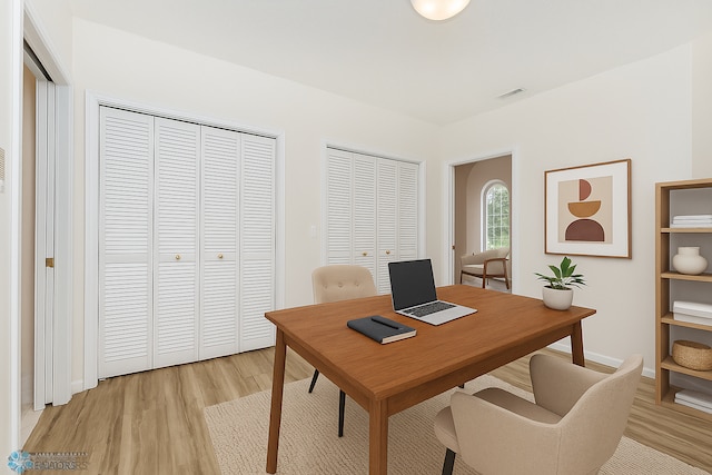 2501 30th Ave S Unit 102, Fargo, ND 58103 - office area featuring light wood finished floors and baseboards