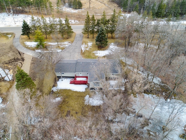 view of snowy aerial view