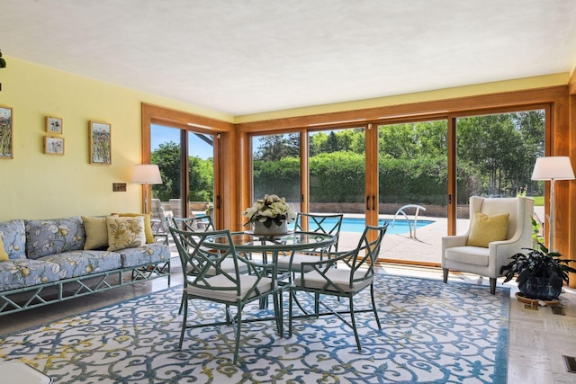 view of dining area