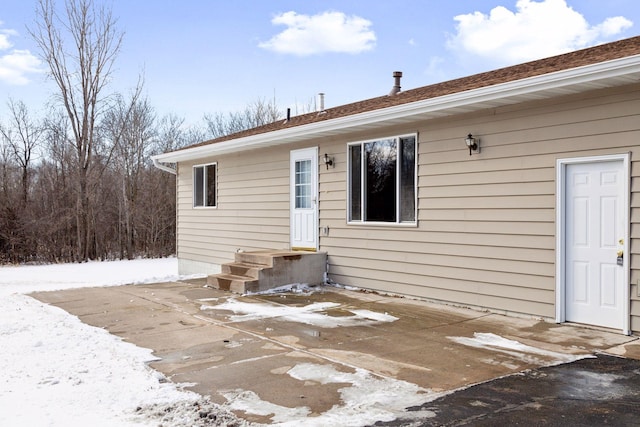 exterior space featuring entry steps