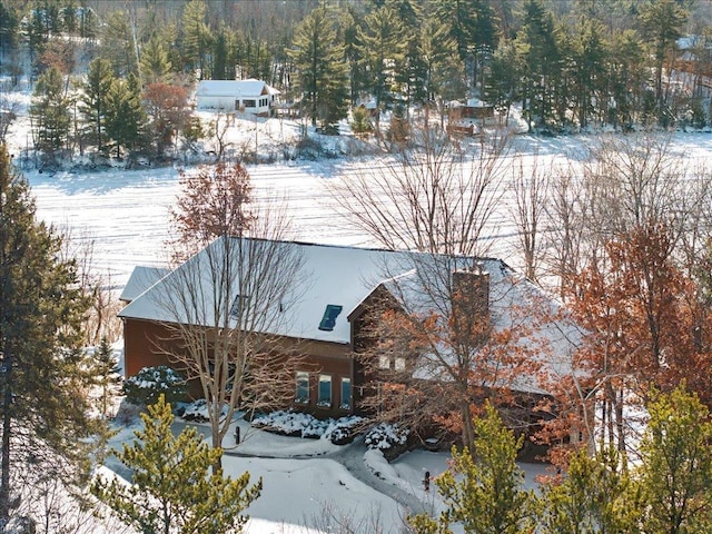 view of snowy aerial view