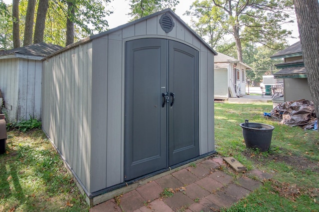 view of shed