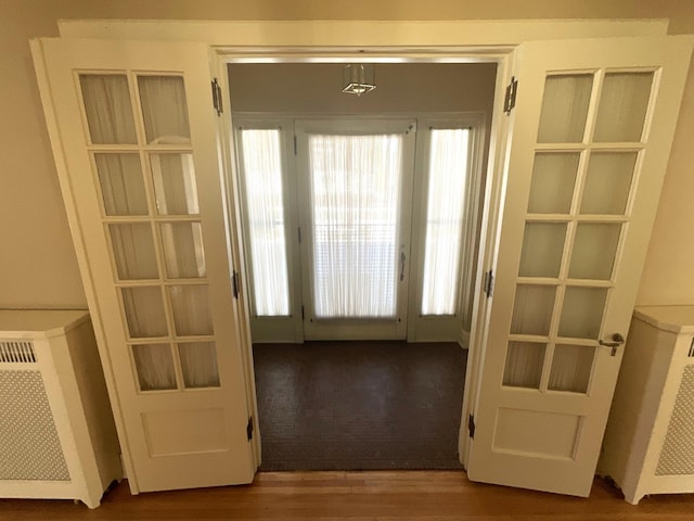 interior space featuring wood finished floors