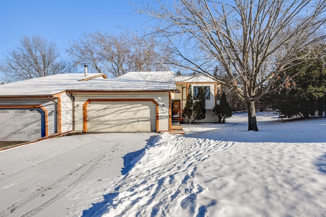 view of front facade with an attached garage