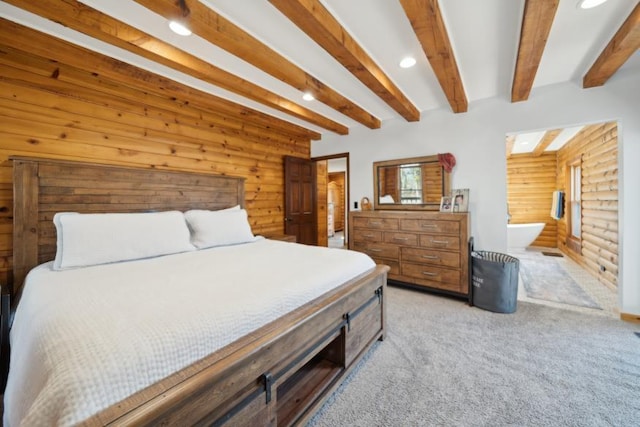 11669 Dellwood Rd, Grant, MN 55082 - carpeted bedroom featuring recessed lighting and beam ceiling