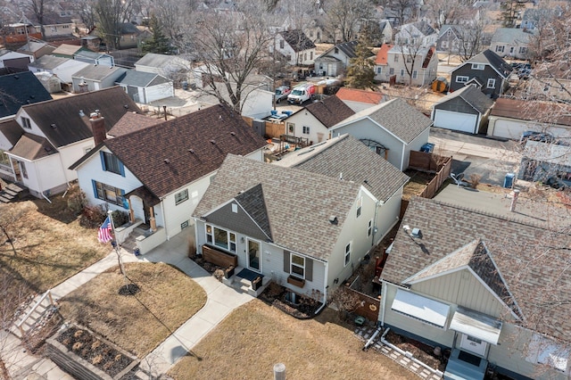 drone / aerial view featuring a residential view