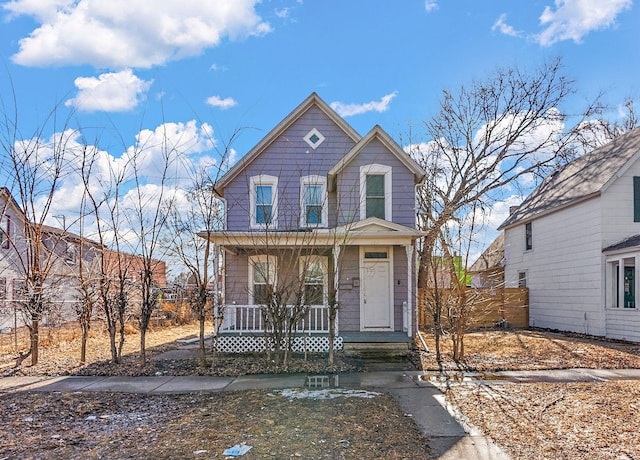 view of front of house featuring covered porch