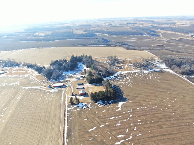 aerial view with a rural view