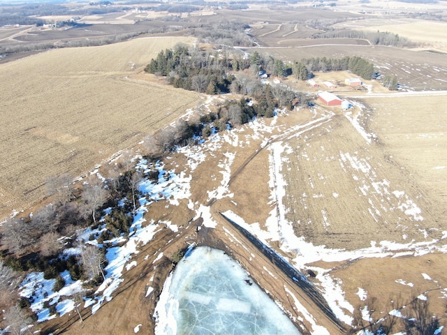 aerial view with a rural view